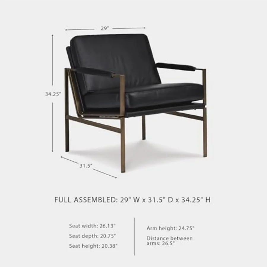 Contemporary Puckman Accent Chair Black view 3