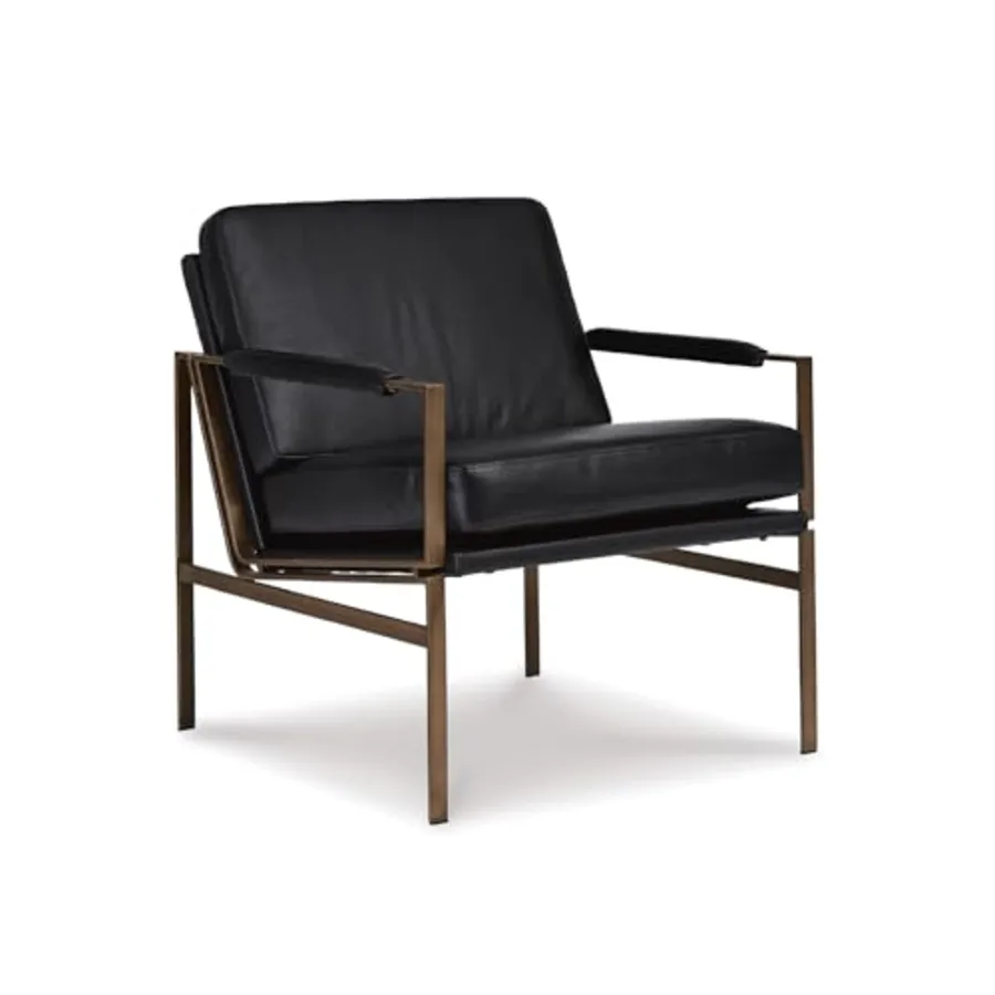 Contemporary Puckman Accent Chair Black
