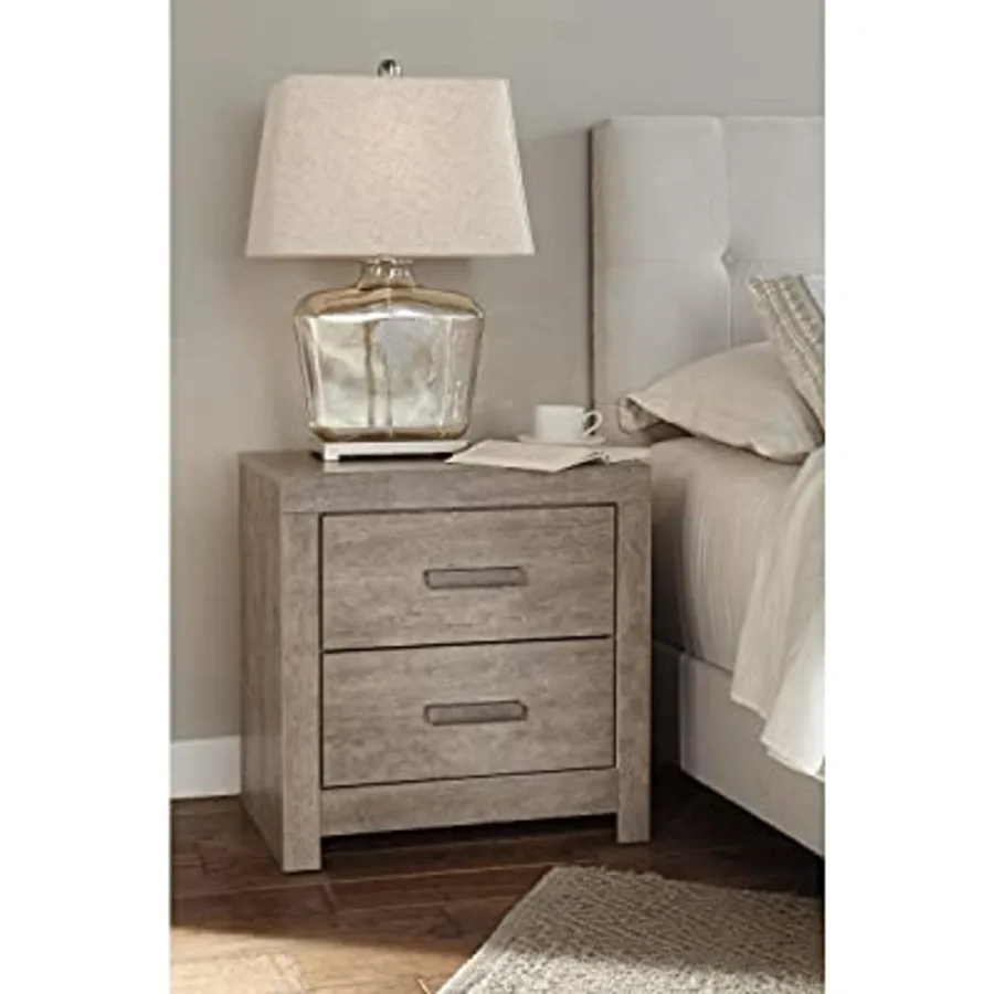 Culverbach Modern 2 Drawer Nightstand with 2 USB Charging view 2