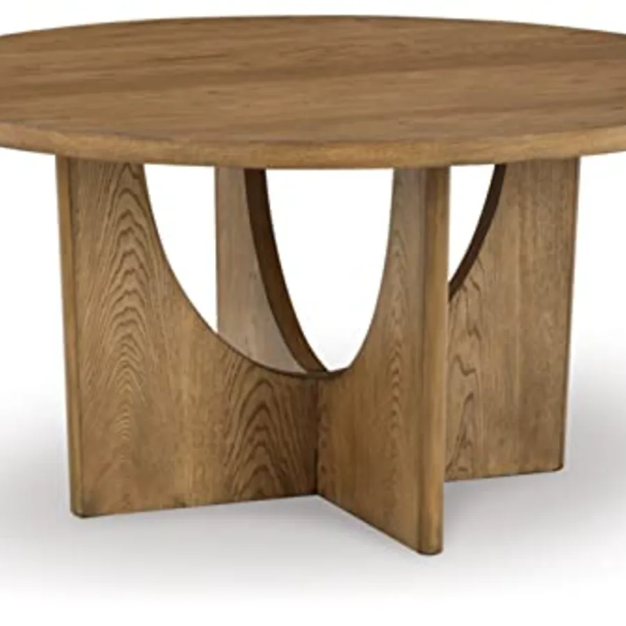 Dakmore Contemporary Dining Table with Geometric Base