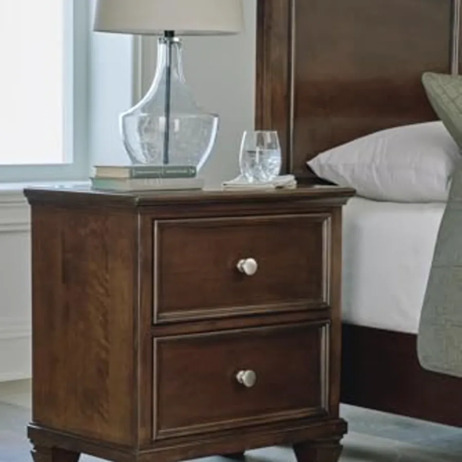 Danabrin Classic 2 Drawer Nightstand for Bedroom view 2