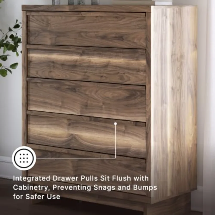 Darcalli Casual 5-Drawer Wide Chest with Easy Glide view 5