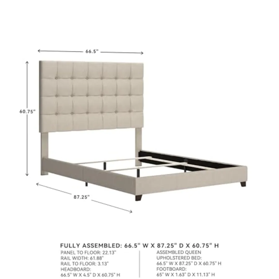 Dolante Queen Upholstered Bed Frame view 3