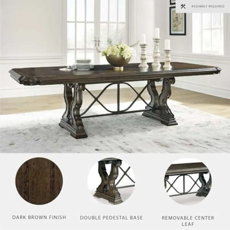 Double Pedestal Dining Table view 4