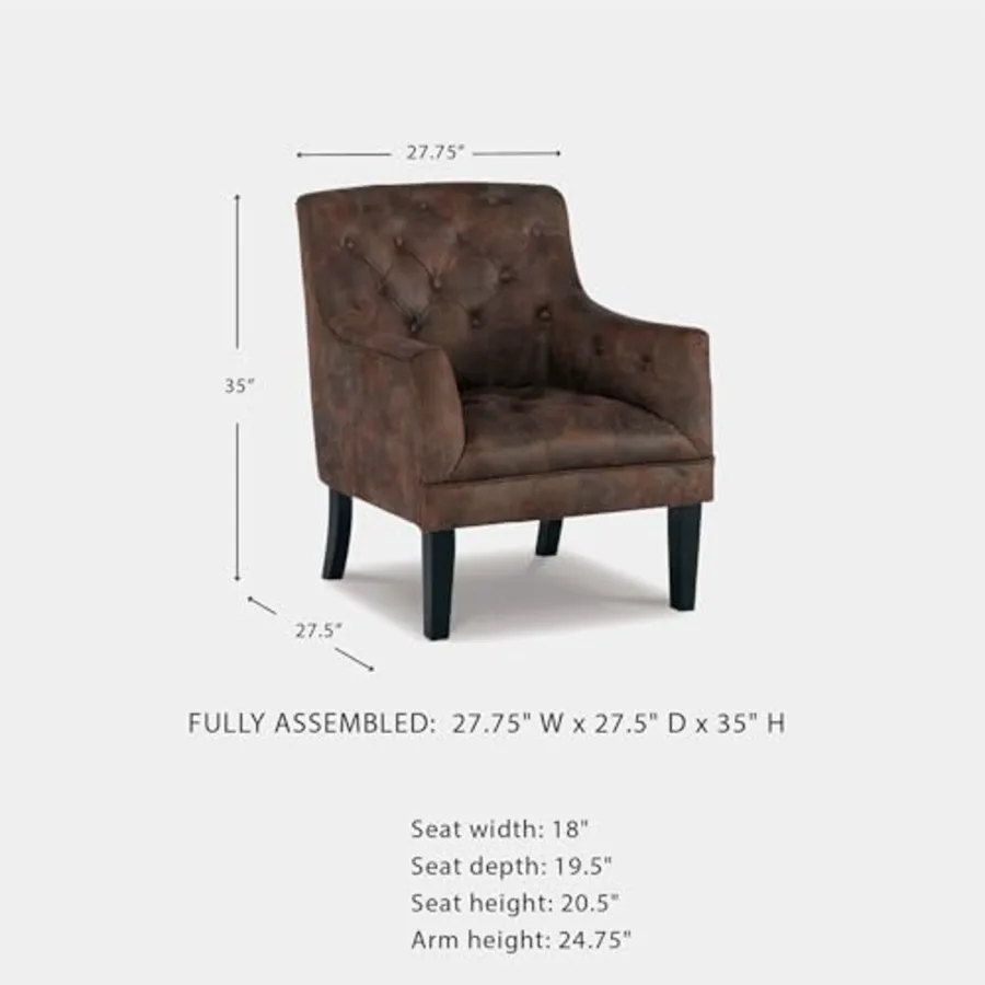 Drakelle Traditional Accent Chair with Diamond Button Tufting view 3