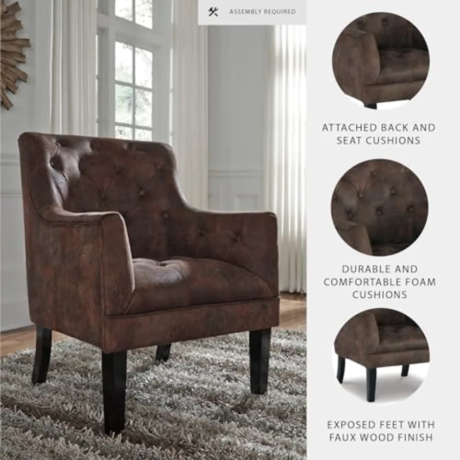 Drakelle Traditional Accent Chair with Diamond Button Tufting view 4