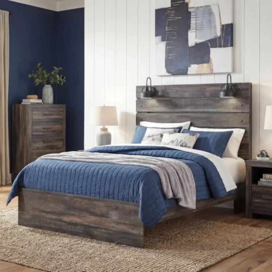 Drystan Twin Panel Bed with Light