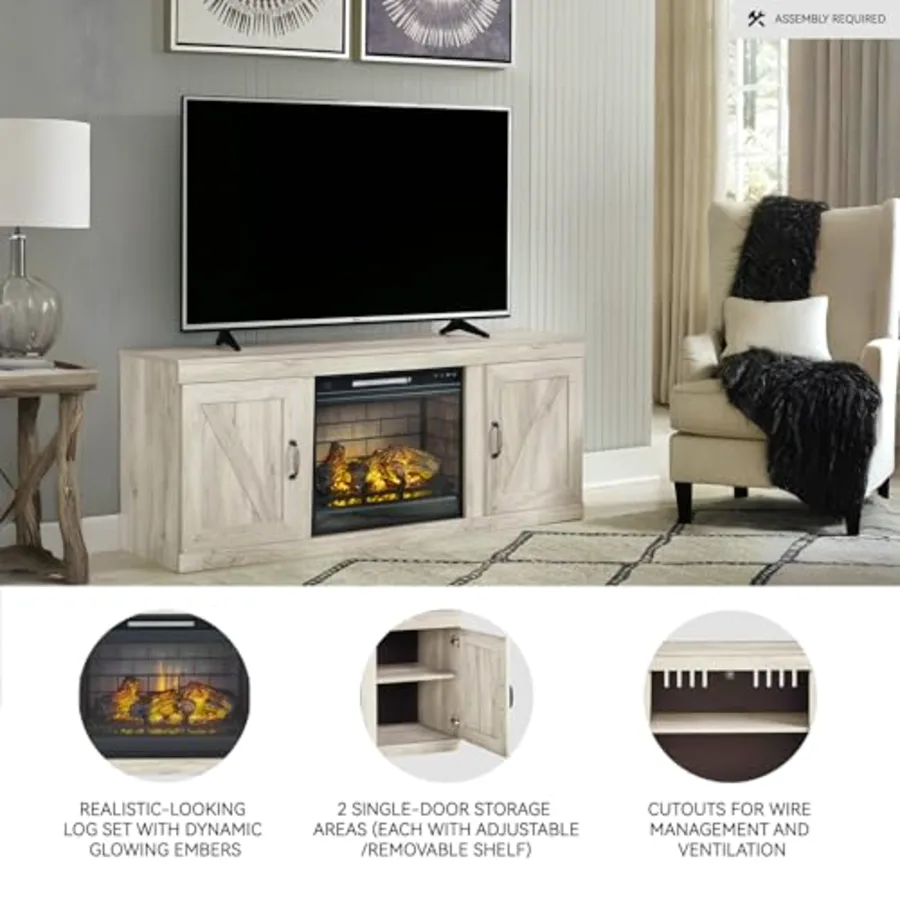 Electric Fireplace TV Stand view 3