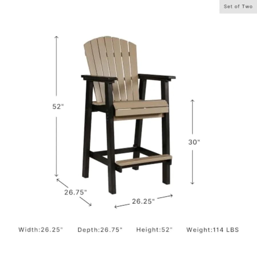 Fairen Trail 30" HDPE Durable Outdoor Barstool view 3