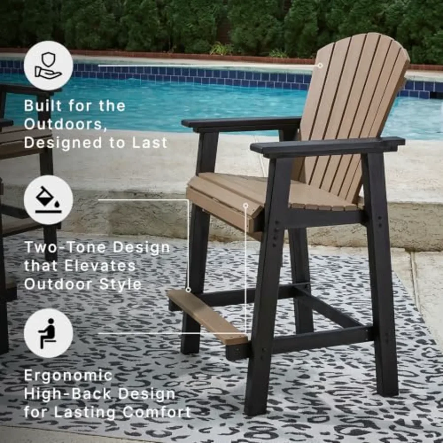 Fairen Trail 30" HDPE Durable Outdoor Barstool view 5