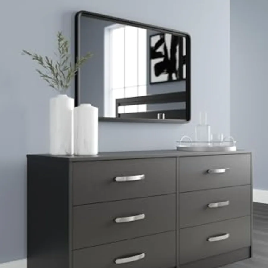 Finch 6-Drawer Black Dresser view 2