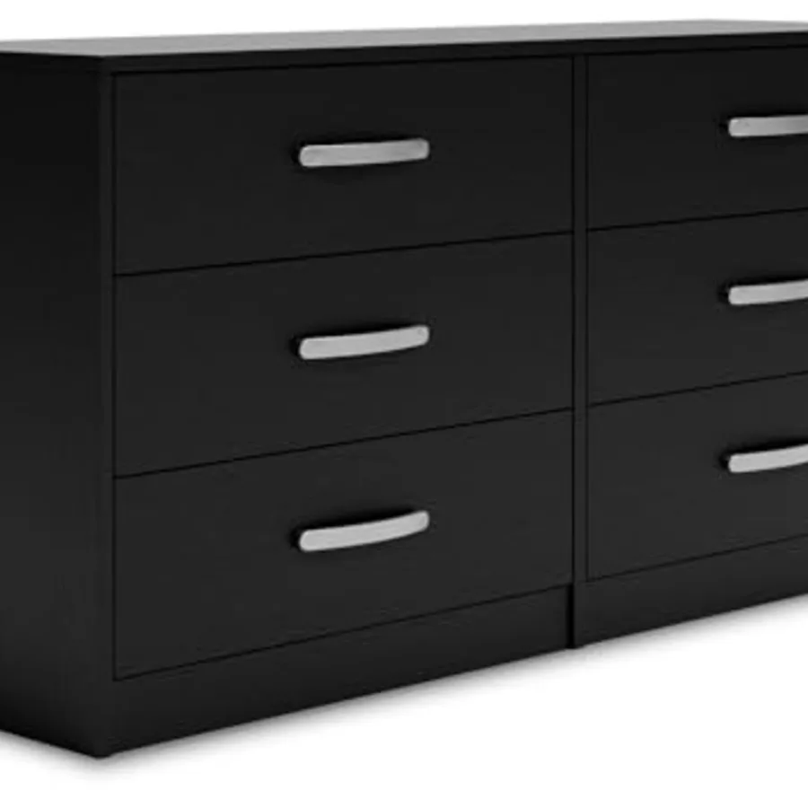 Finch 6-Drawer Black Dresser