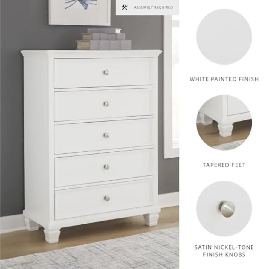 Fortman Casual 5 Drawer Chest for Bedroom view 4