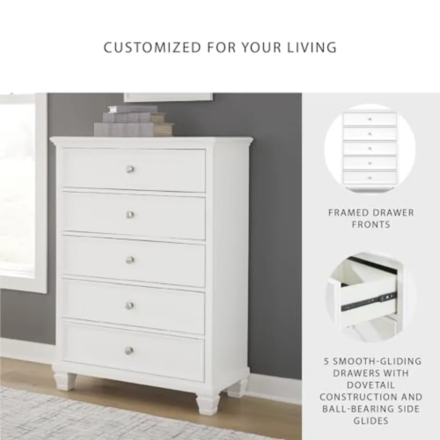 Fortman Casual 5 Drawer Chest for Bedroom view 5