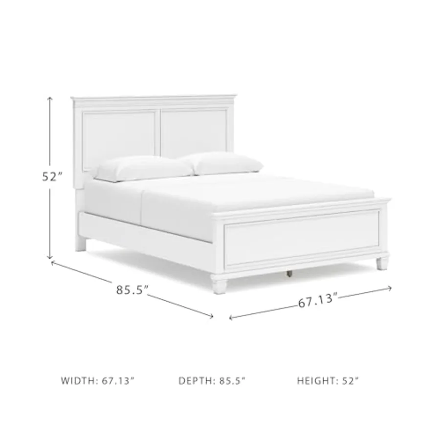 Fortman Transitional Queen Panel Bed with Tapered Feet view 3