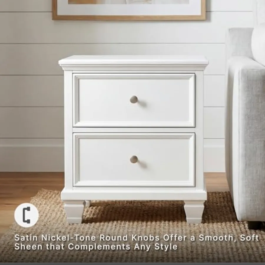 Fortman White Nightstand view 5