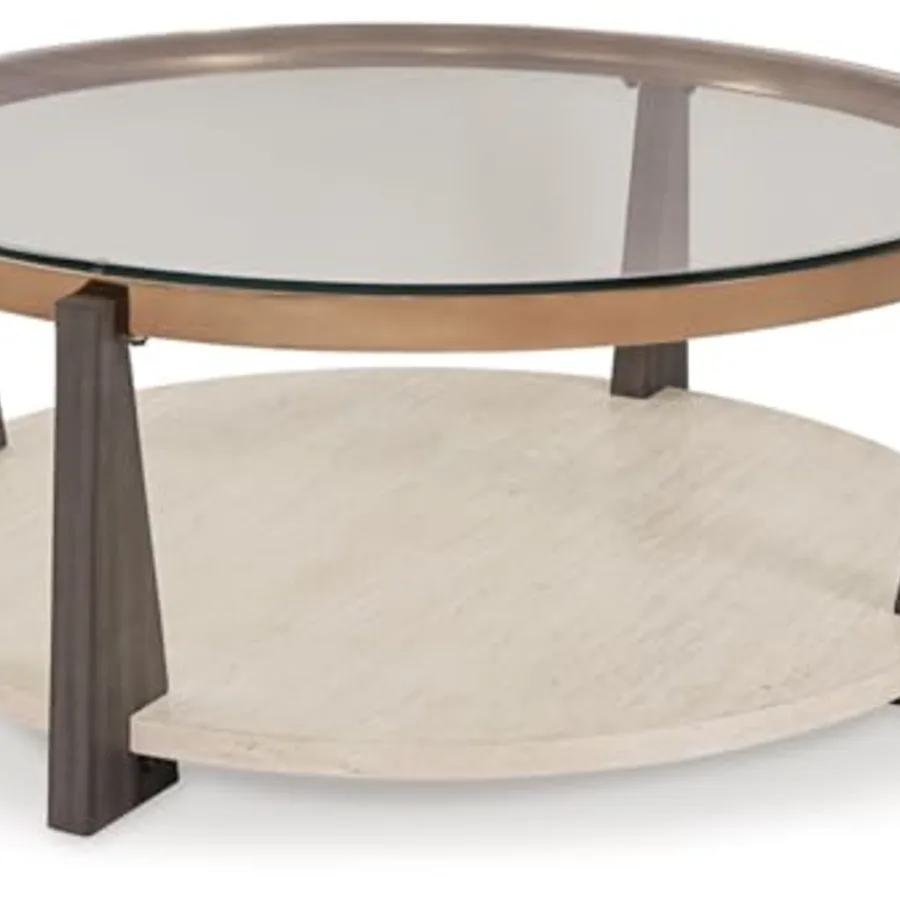 Frazwa 1-Piece Round Glass Coffee Table