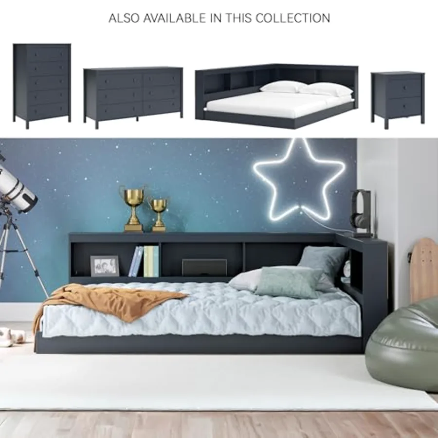 Full Bookcase Storage Floor Bed Frame view 5