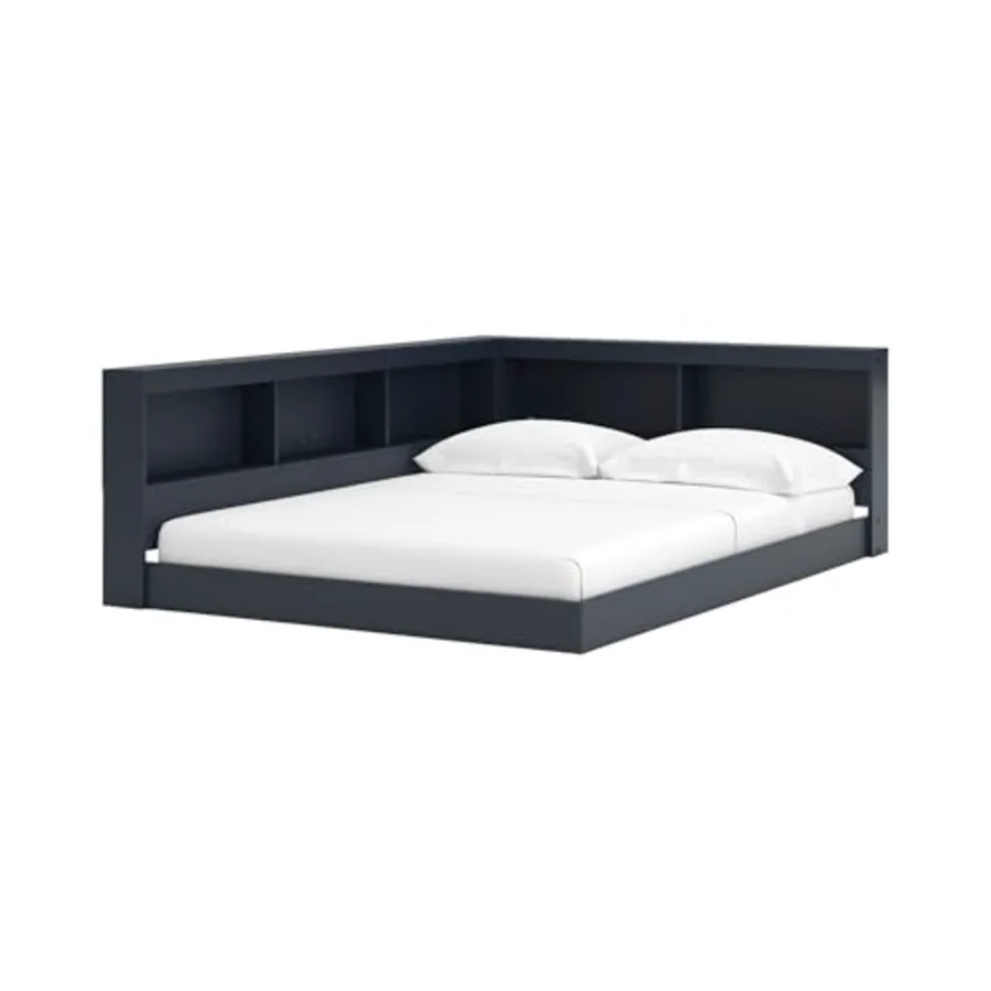 Full Bookcase Storage Floor Bed Frame
