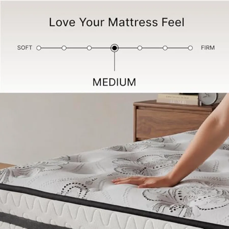 Full Size Chime 10 Inch Medium Firm Hybrid Mattress view 4
