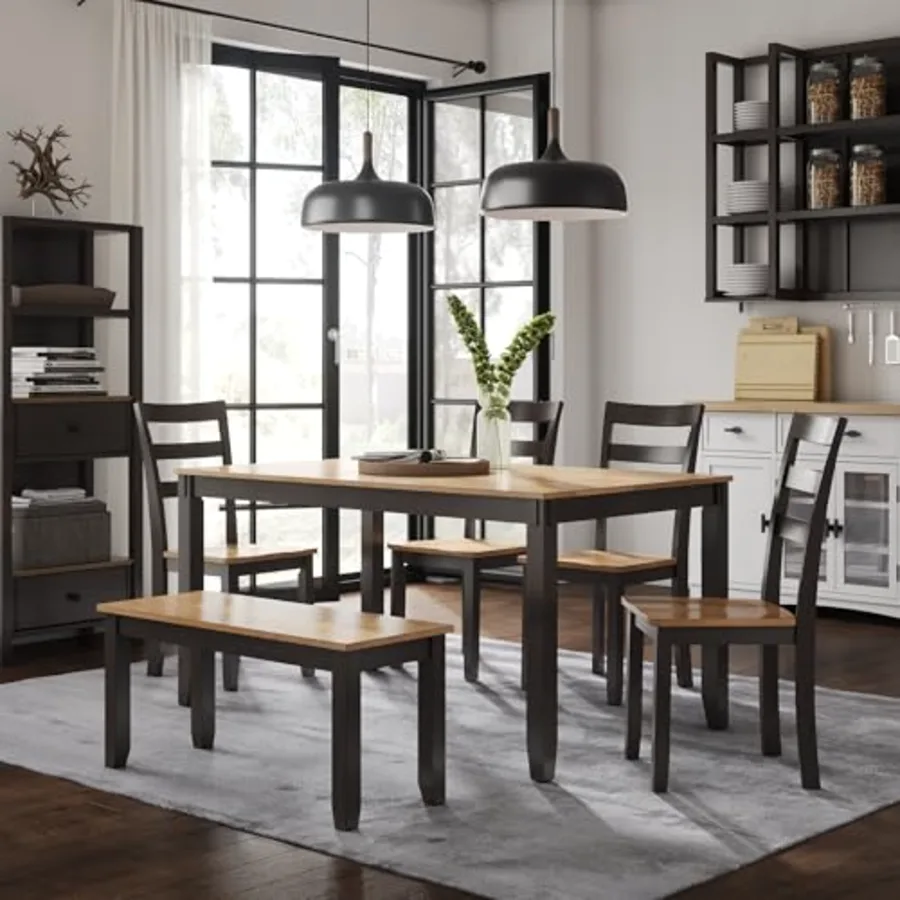 Gesthaven 6-Piece Dining Table Set with Bench view 2