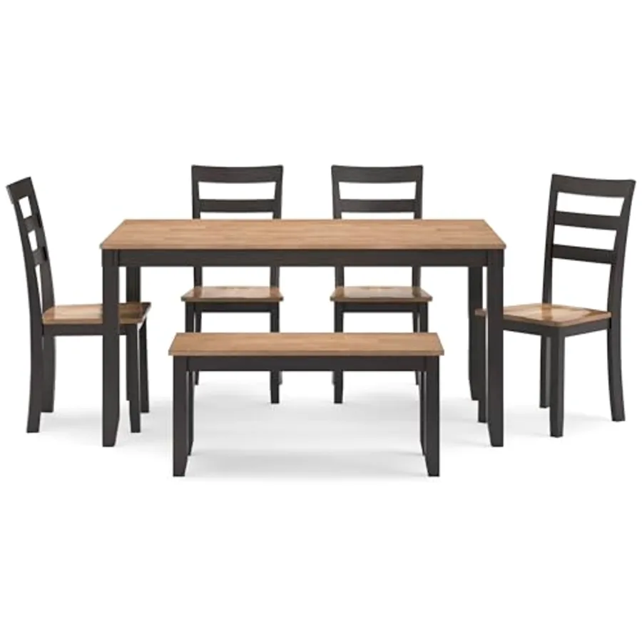 Gesthaven 6-Piece Dining Table Set with Bench view 4
