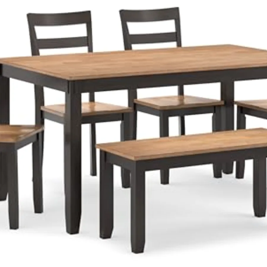 Gesthaven 6-Piece Dining Table Set with Bench