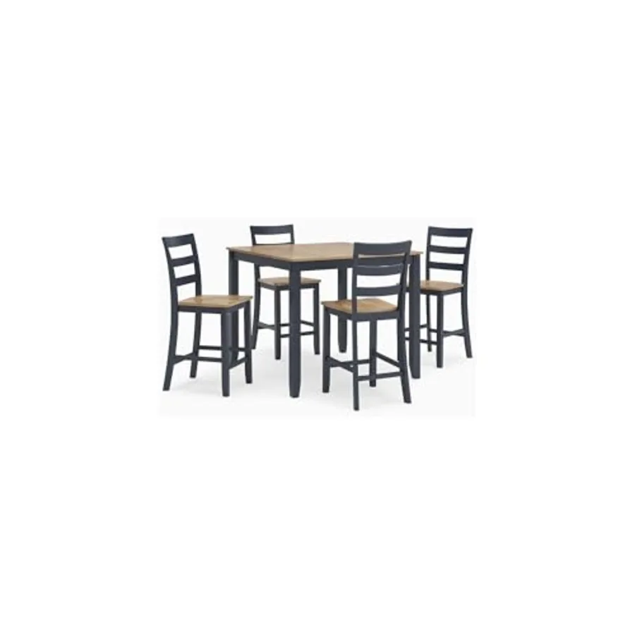 Gesthaven Counter Height Dining Table Set 4 Bar Stools