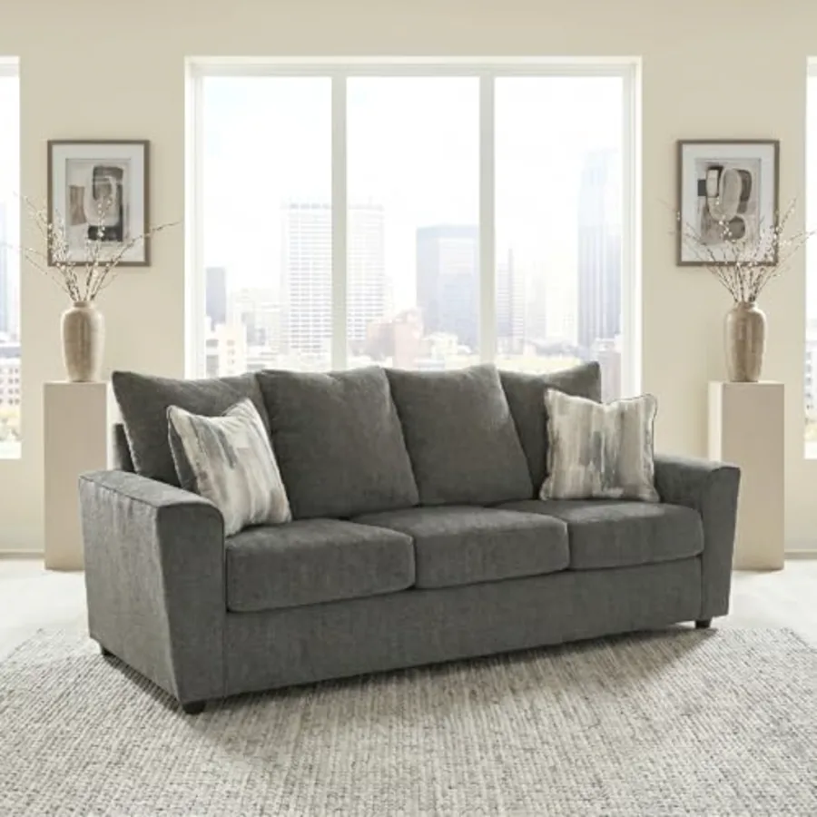 Gray Chenille Sofa view 2