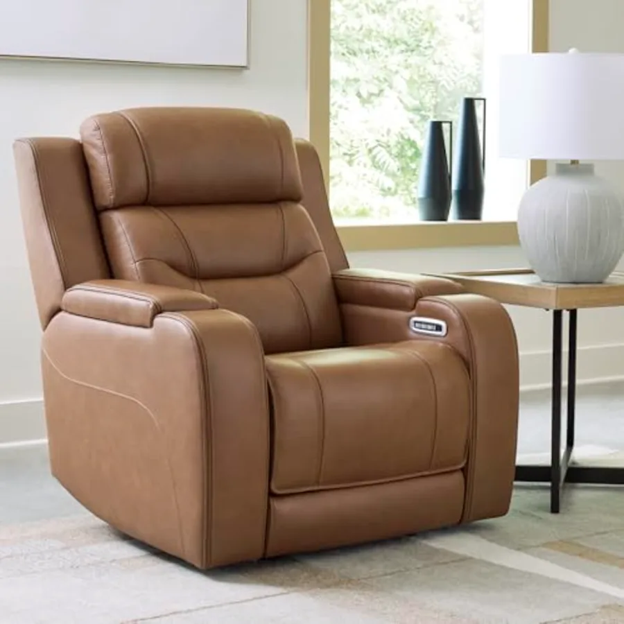 Guru Leather Power Recliner Chair view 2