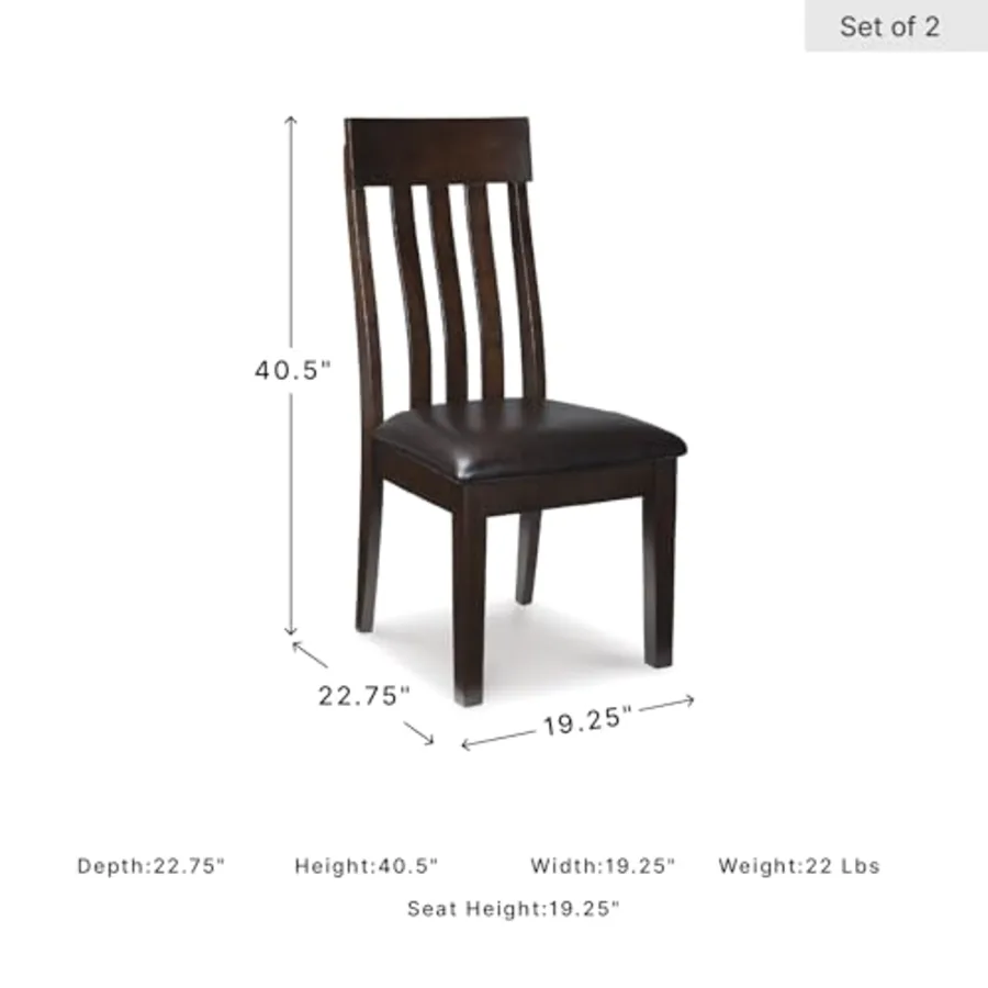 Haddigan Faux Leather Cushioned Rake Back Dining Chair view 3