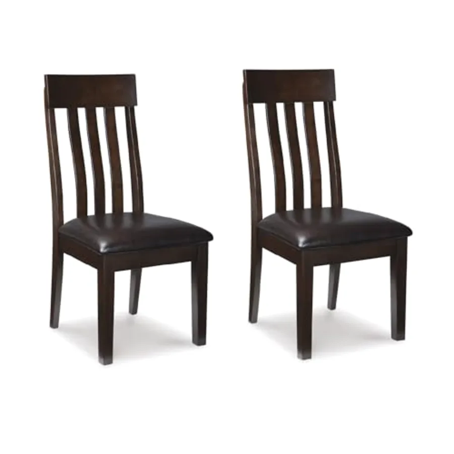 Haddigan Faux Leather Cushioned Rake Back Dining Chair