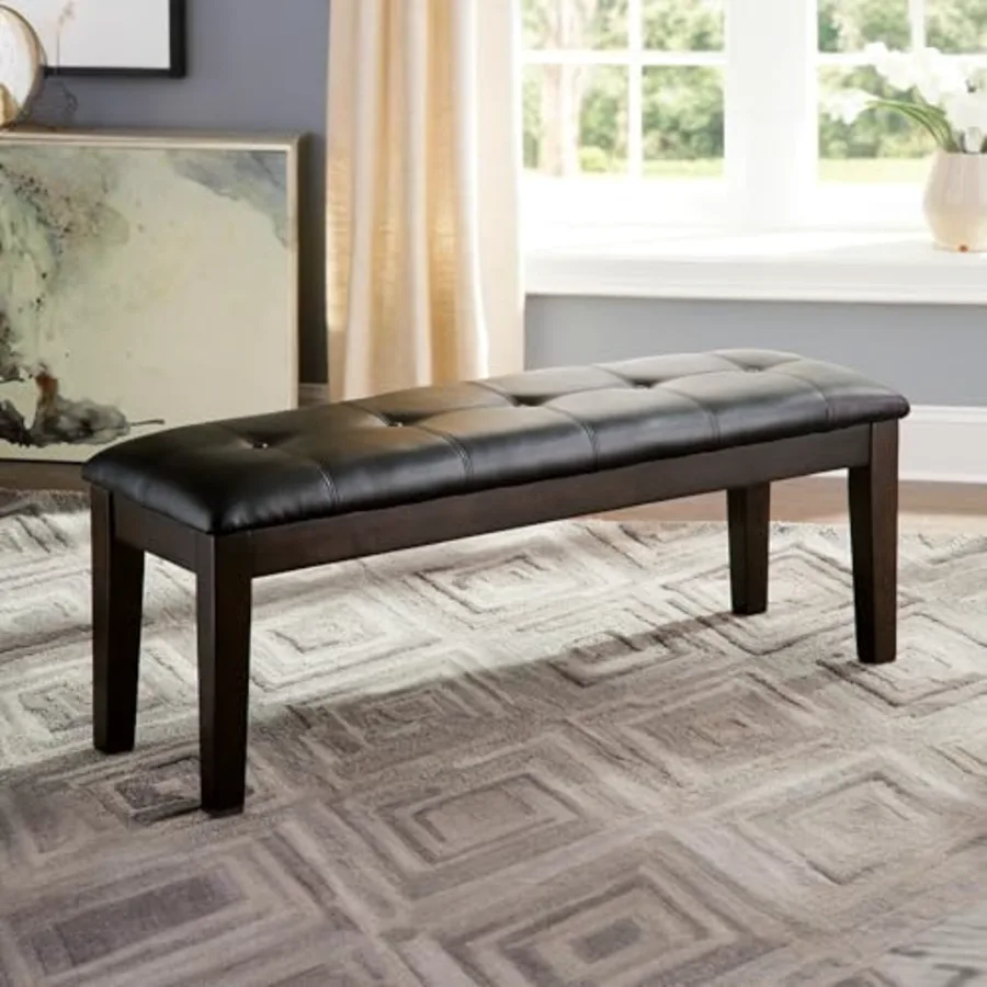 Haddigan Traditional Upholstered Dining Room Bench view 2