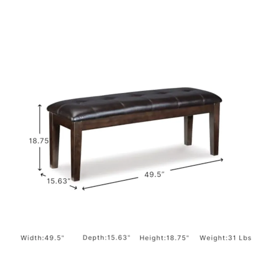 Haddigan Traditional Upholstered Dining Room Bench view 3