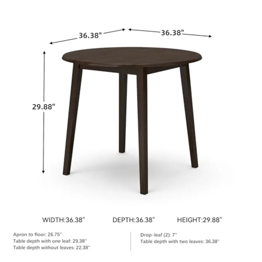 Hammis Round Dining Room Drop Leaf Table view 3