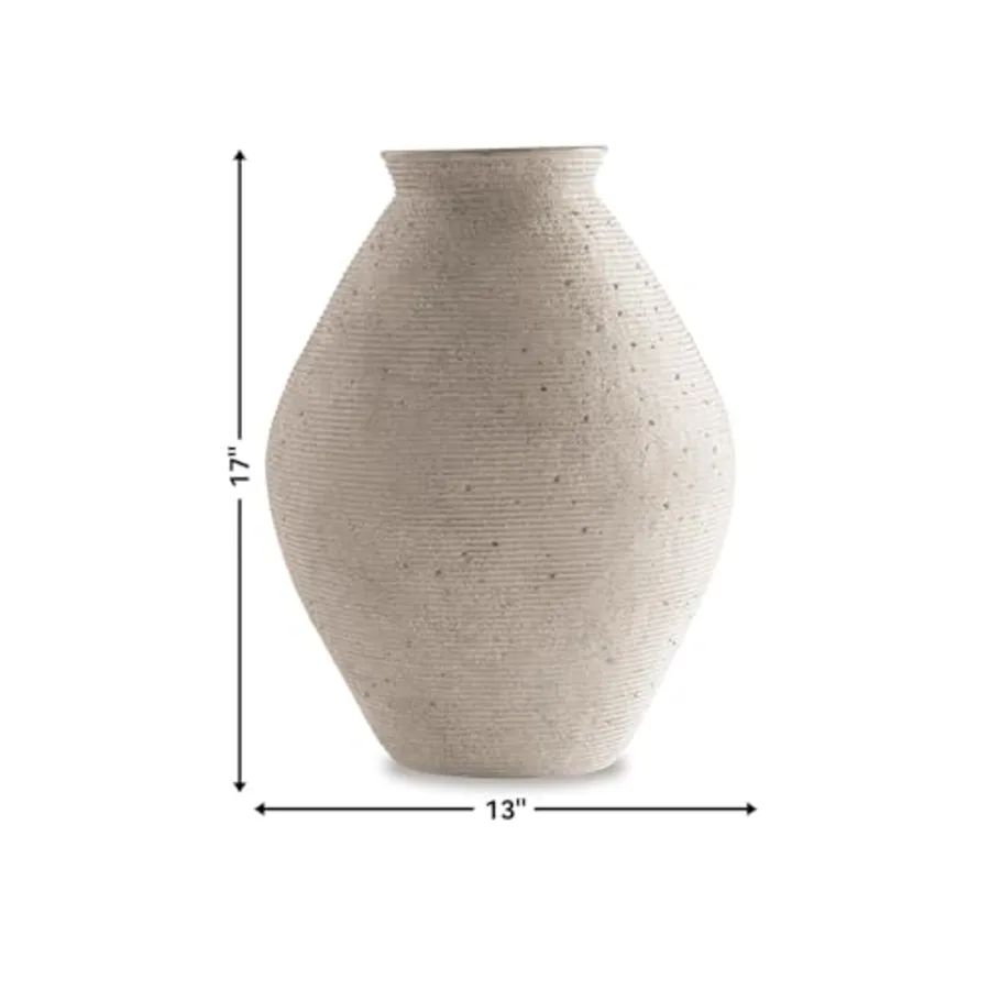 Hannela 17" Modern Distressed Polyresin Vase view 5