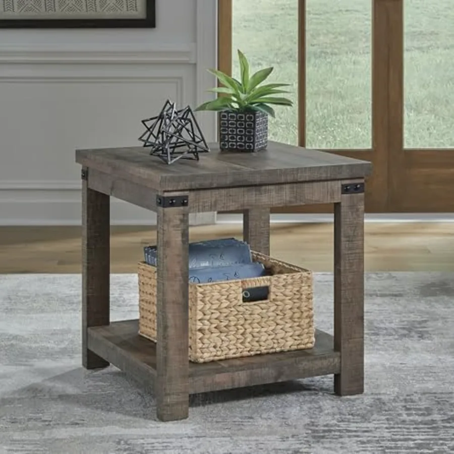 Hollum 24 Inch Square End Table view 2