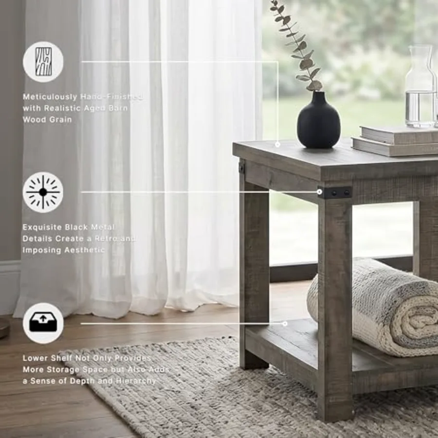 Hollum 24 Inch Square End Table view 4