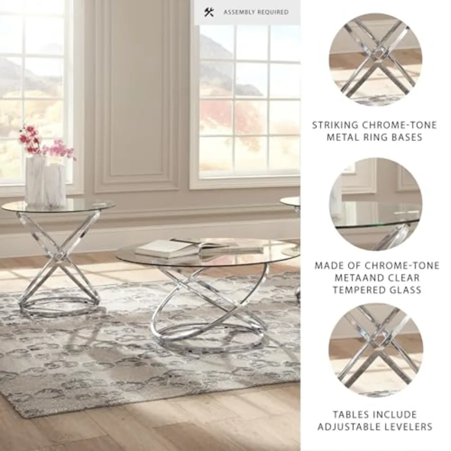 Hollynyx Contemporary Round 3-Piece Occasional Table Set view 3