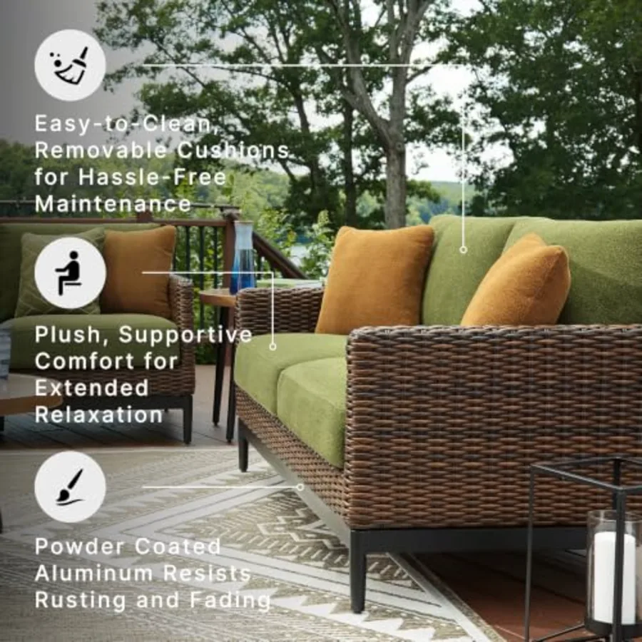Horizon Hall 1-Piece Outdoor Loveseat view 4