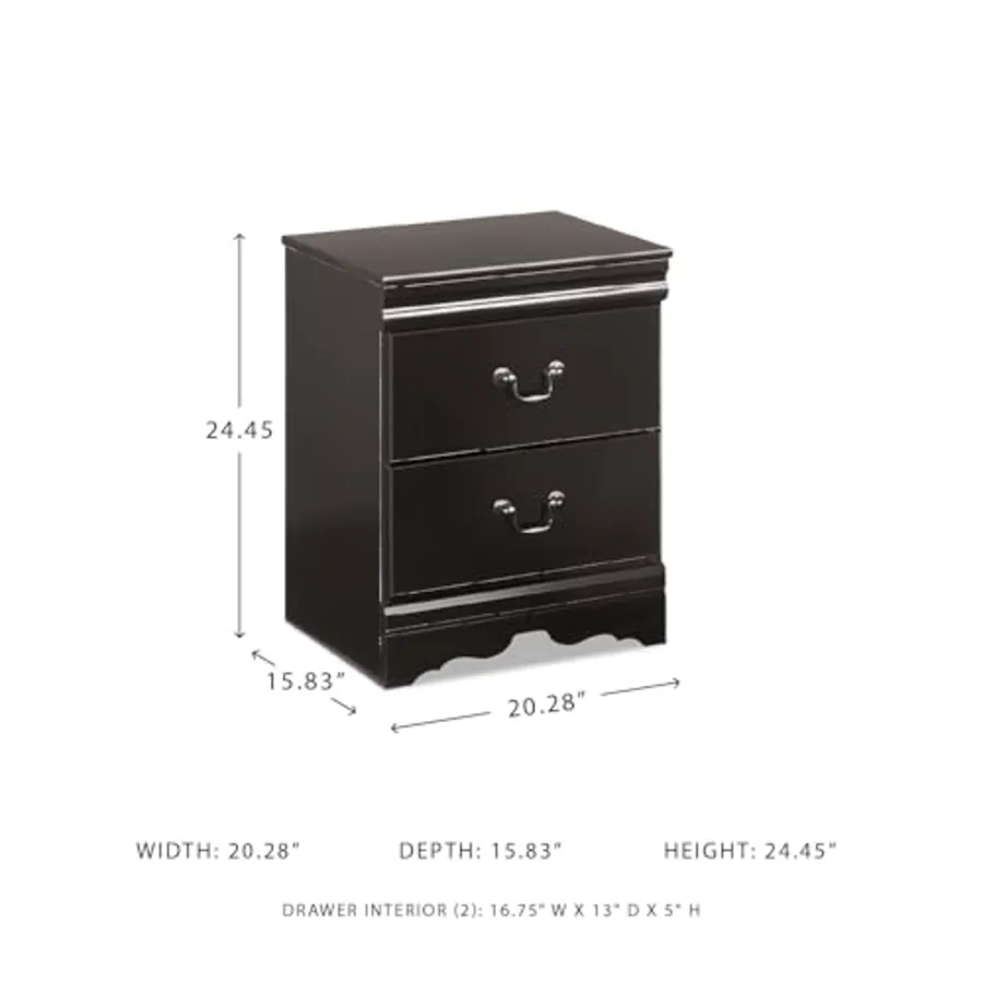 Huey Vineyard Traditional 2 Drawer Nightstand view 3