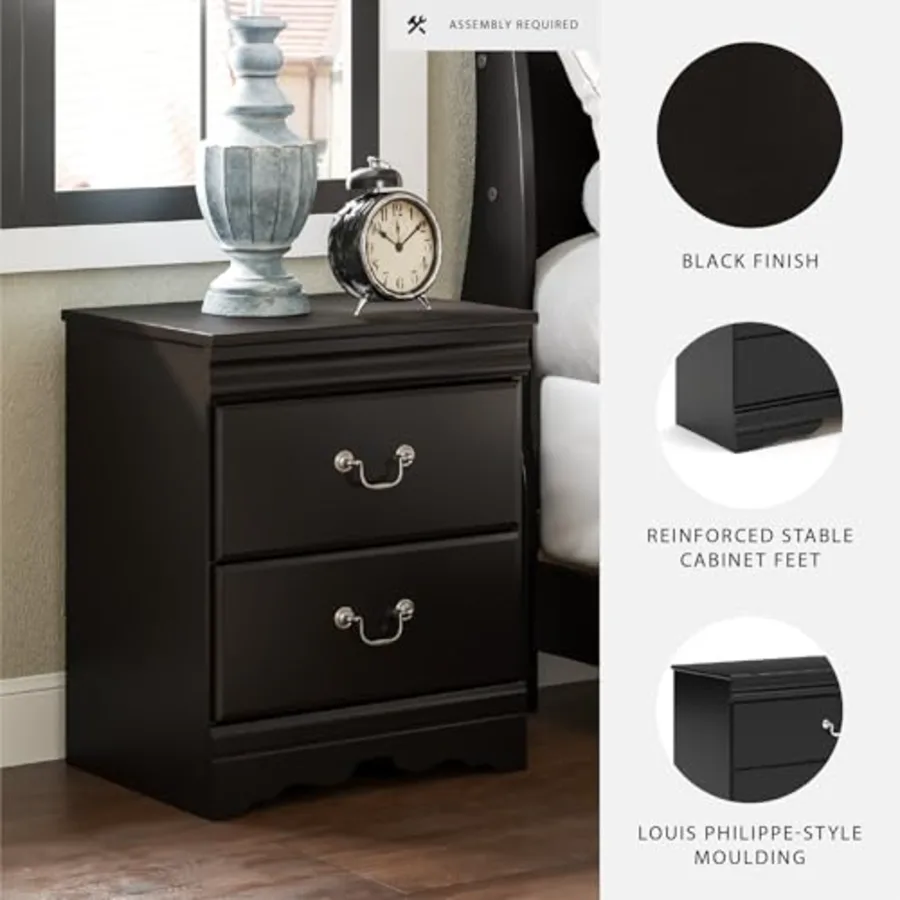 Huey Vineyard Traditional 2 Drawer Nightstand view 4