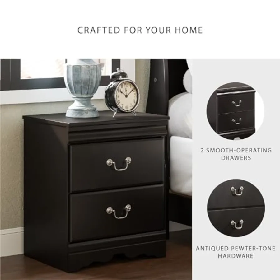 Huey Vineyard Traditional 2 Drawer Nightstand view 5