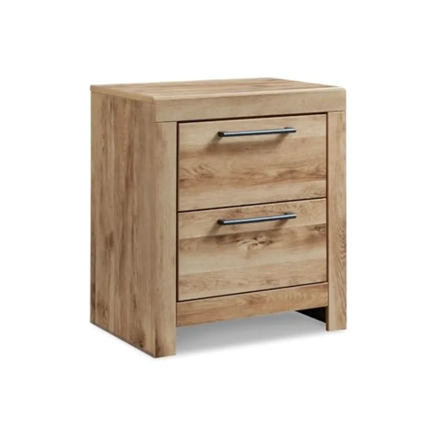 Hyanna Rustic Contemporary 2 Drawer Nightstand with 2 USB