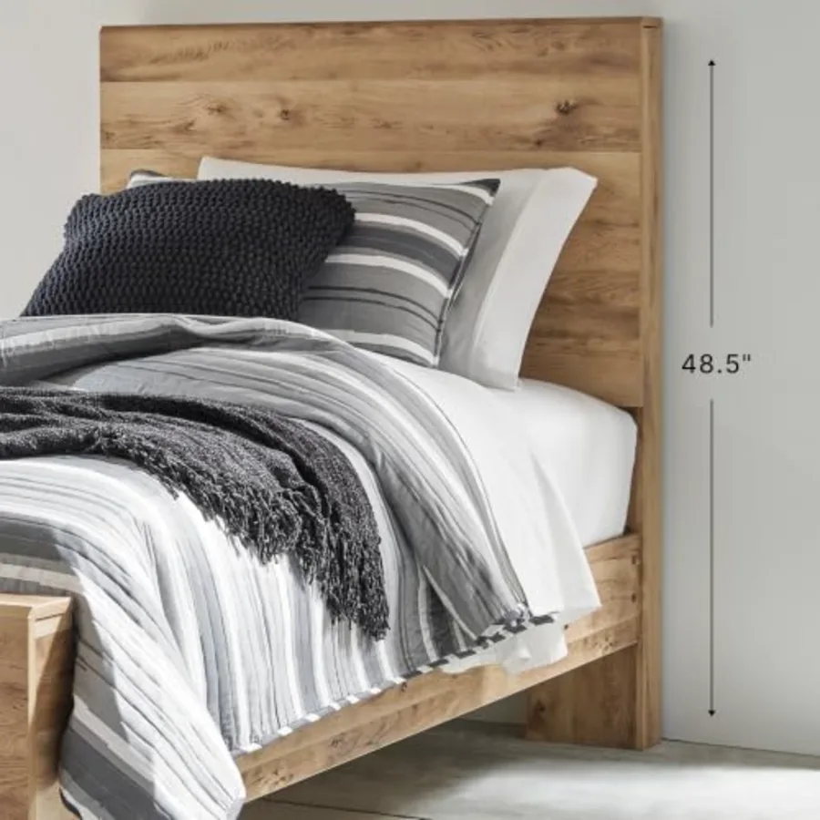 Hyanna Rustic Farmhouse Twin Panel Bed Frame view 3