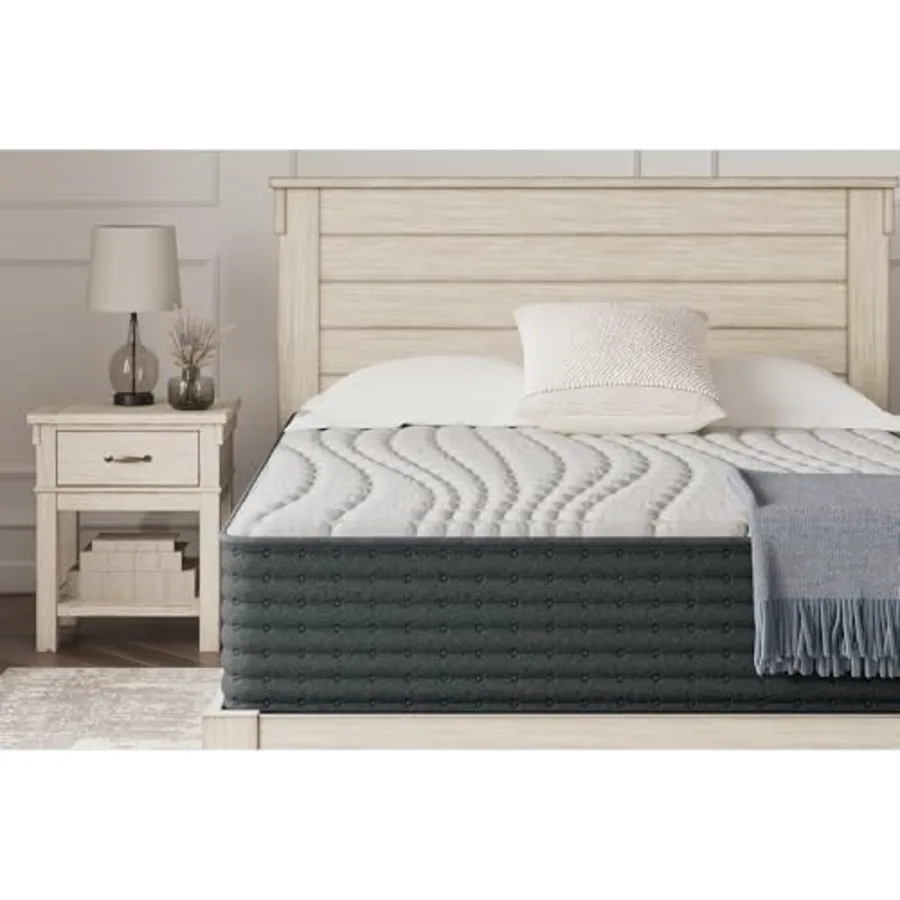 Hybrid 1300 13 Inch Plush Gel Memory Foam Mattress with Edge