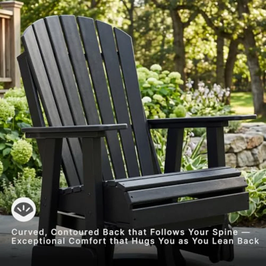 Hyland Wave Modern Outdoor Swivel Glider Chair view 5