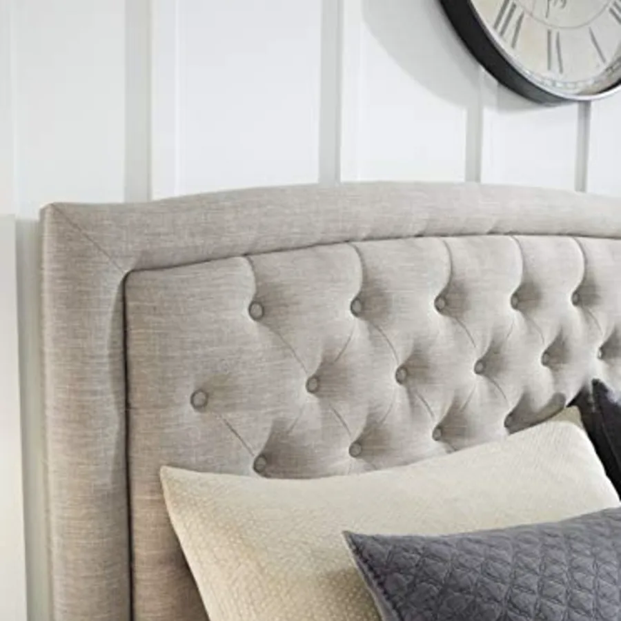 Jerary Farmhouse Button-Tufted Upholstered Platform Bed view 5