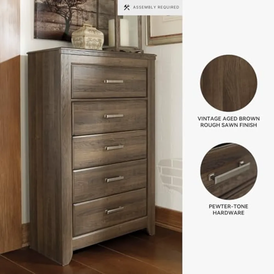 Juararo Rustic 5 Drawer Chest of Drawers view 4