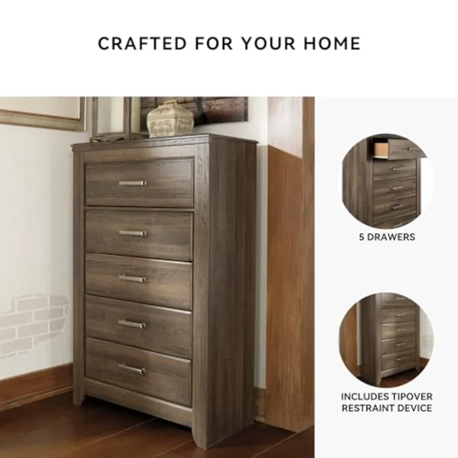 Juararo Rustic 5 Drawer Chest of Drawers view 5